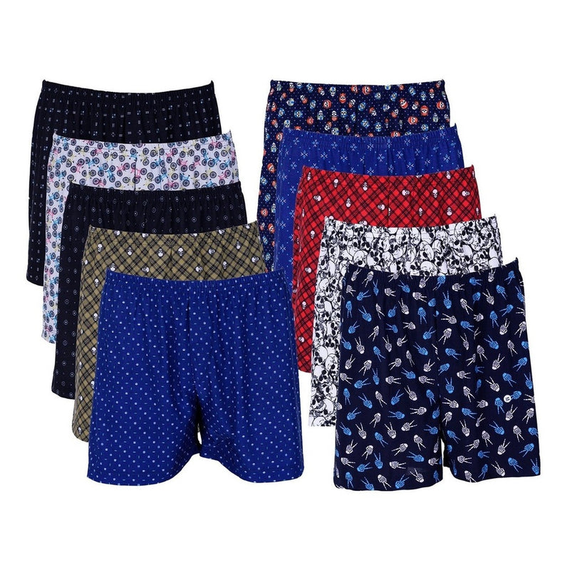 Kit 5 Samba Canção Cueca Masculina Estampas Sortidas Liganete