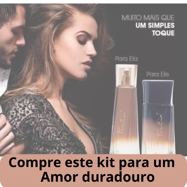 2 Feelin For Her e For Him Deo Colônia 100ml FRETE GRÁTIS