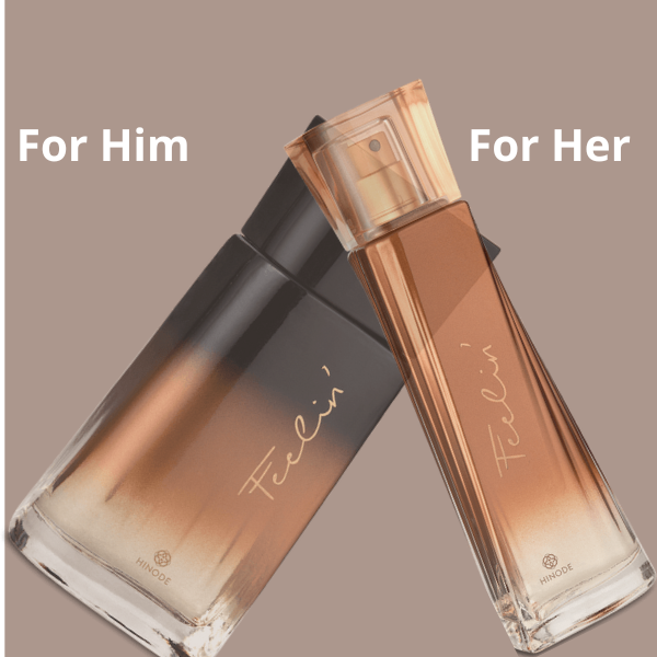 2 Feelin For Her e For Him Deo Colônia 100ml FRETE GRÁTIS