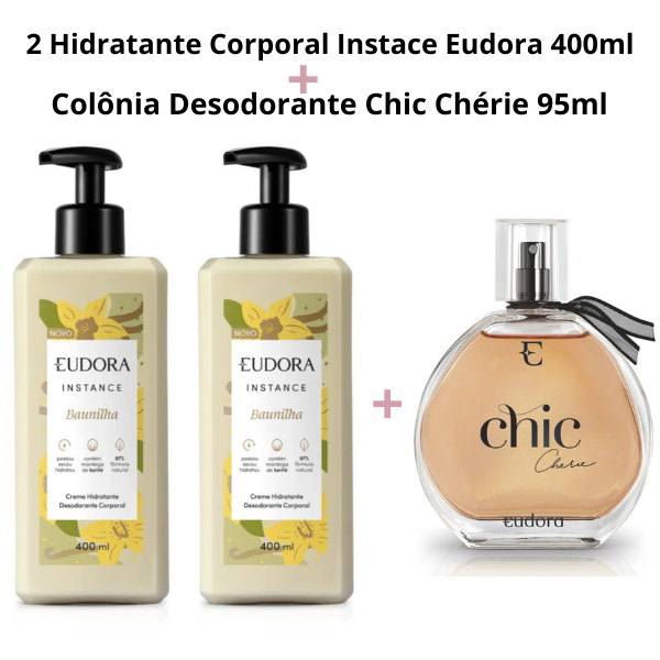 Perfume Eudora Lyra 75ml + Creme hidratante desodorante corporal 400ml FRETE GRÁTIS