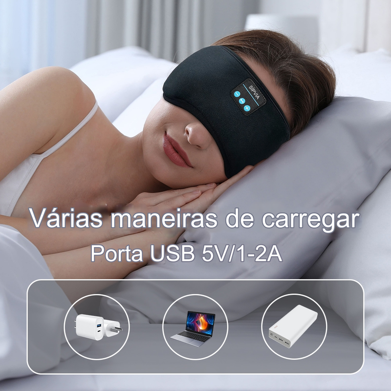 Masca de Olho Bluetooth Dormido tampão de ouvido para dormir, FRETE GRÁTIS