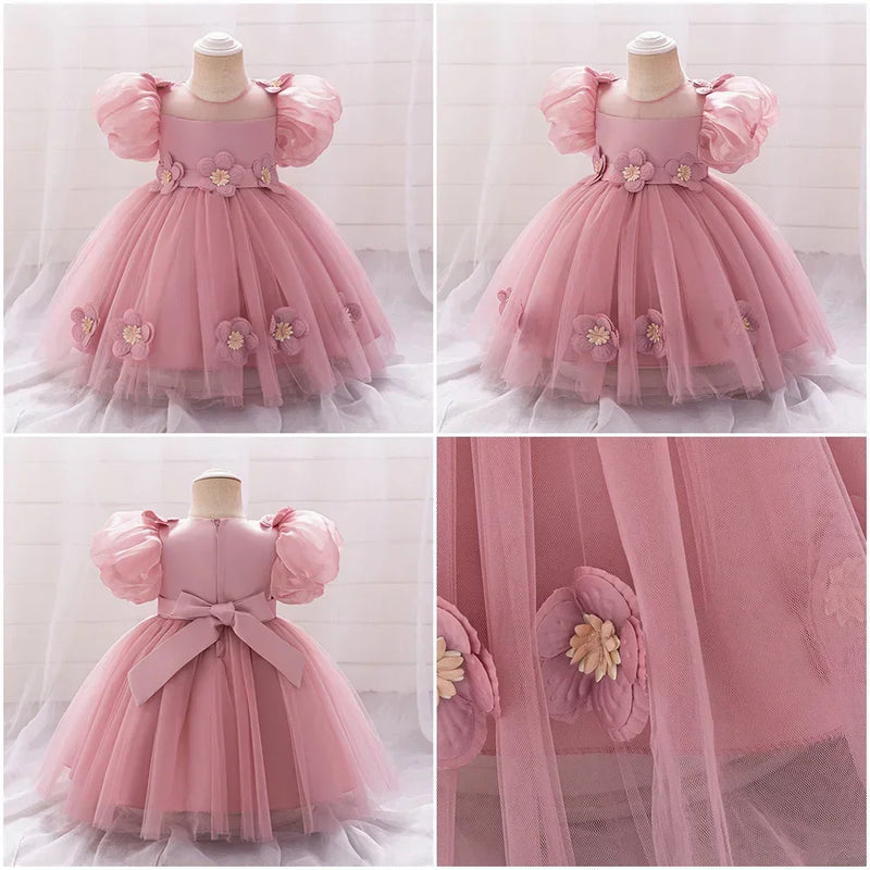 Vestido Puff para meninas, Princesa Vestidos de Damas de Honra, Tule, Infantil, FRETE GRÁTIS