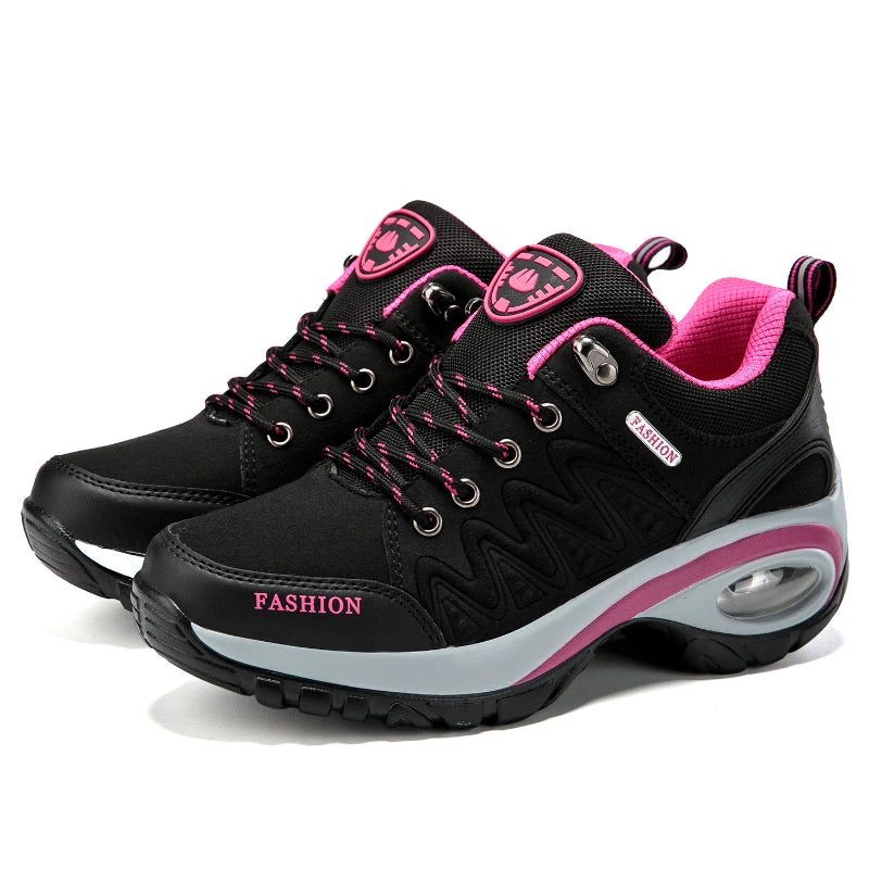Tênis de plataforma respirável para mulheres, botas curtas, confortável, casual, caminhada, esportes, corrida, luxo, inverno