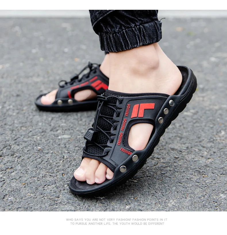 Novas sandálias masculinas verão chinelos