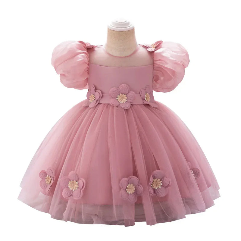 Vestido Puff para meninas, Princesa Vestidos de Damas de Honra, Tule, Infantil, FRETE GRÁTIS