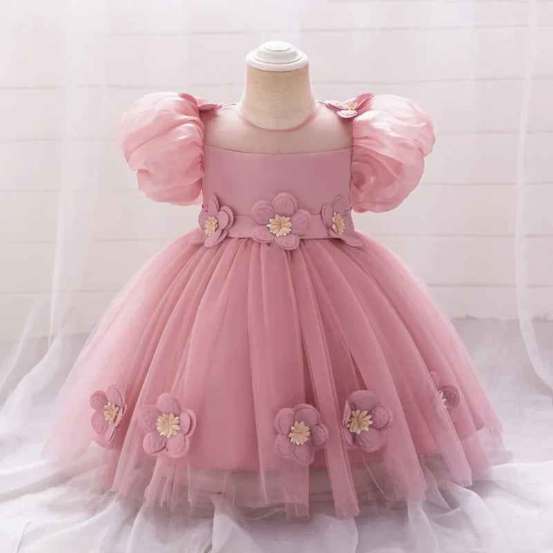 Vestido Puff para meninas, Princesa Vestidos de Damas de Honra, Tule, Infantil, FRETE GRÁTIS