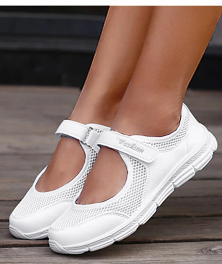 Tênis feminino de slip-on vulcanizado respirável, FRETE GRÁTIS