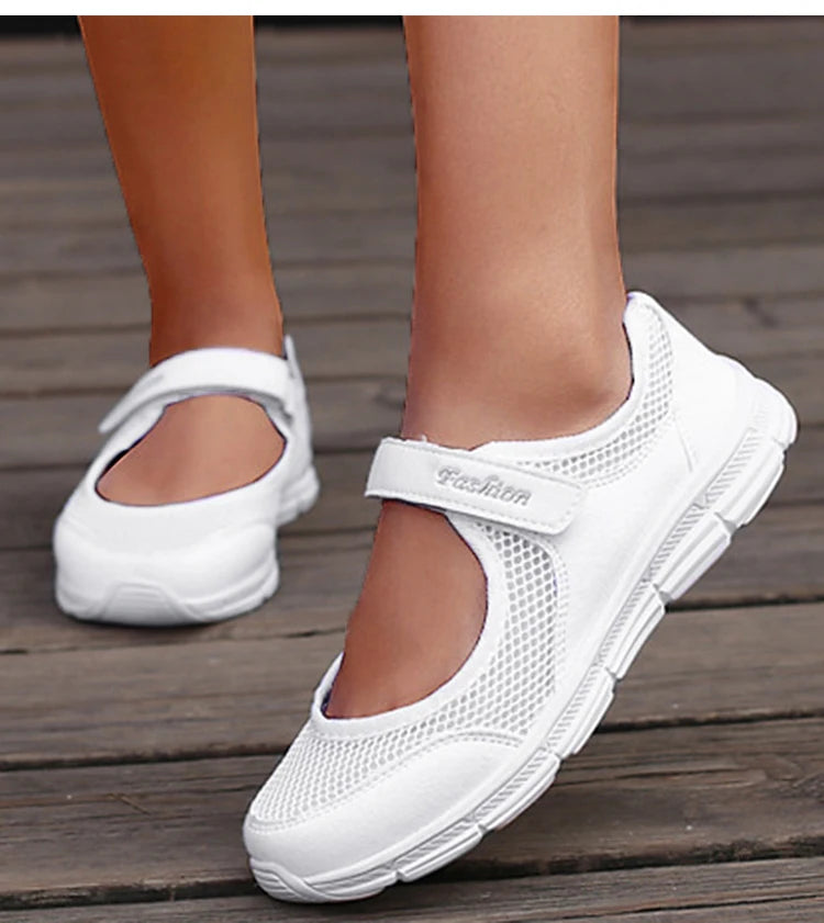 Tênis feminino de slip-on vulcanizado respirável, FRETE GRÁTIS