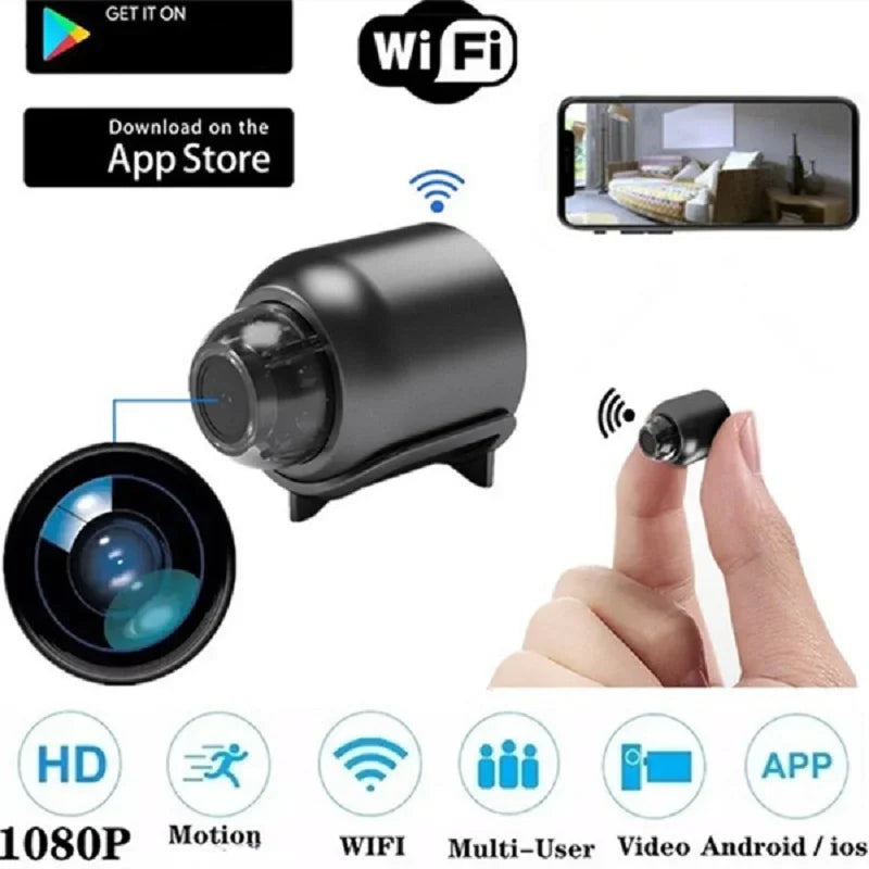 Mini Camera WiFi 1080P HD  Com Visão Noturna gravador de vídeo áudio