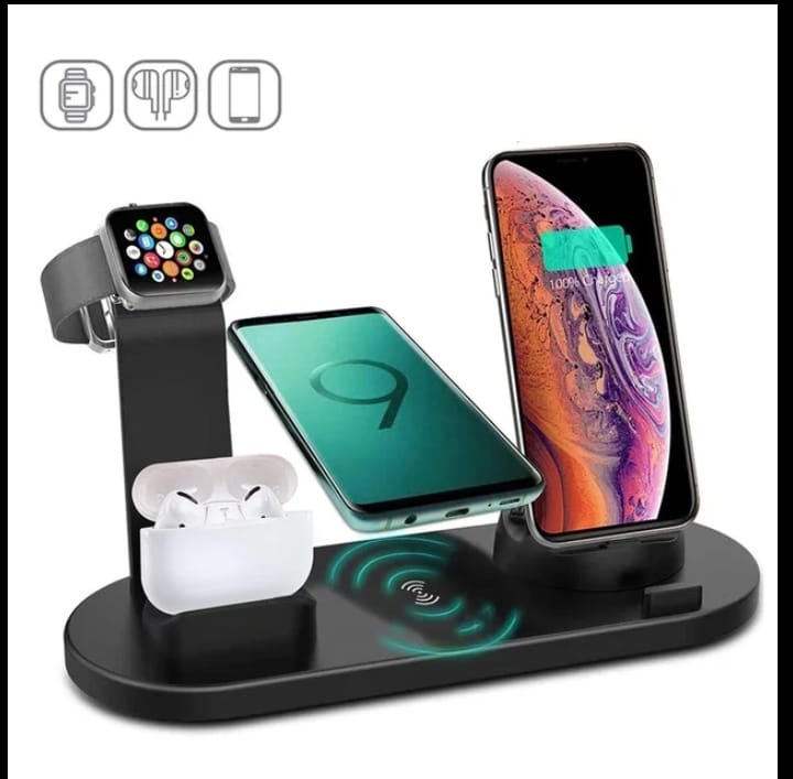 Carregador Multifuncional 3 Em 1 - Smartplus Chargepro-Carregador sem fio Stand Pad para Apple Watch