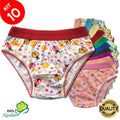 Kit 10 Calcinhas Infantil Algodão Estampada Cós Elástico Menina, FRETE GRÁTIS