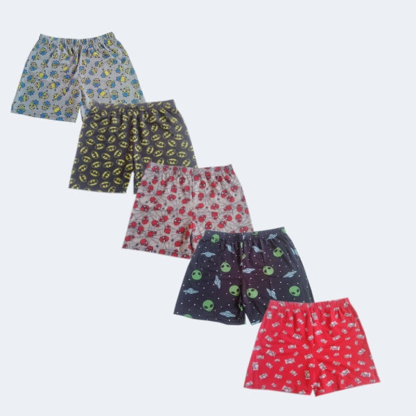 KIT 4 Shorts Samba Cançao Pijama Estampado Masculino Short Dormir