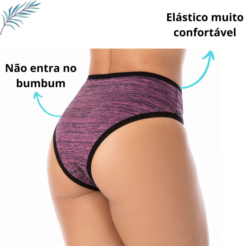 Kit 3 Calcinha Firmadora Suplex Cós Alto Lateral Larga Conforto  FRETE GRÁTIS