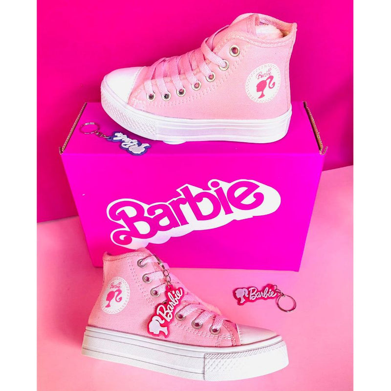 Tênis Infantil Da Barbie Girl Botinha Menina Rosa Sapato Criança Star ORIGINAL