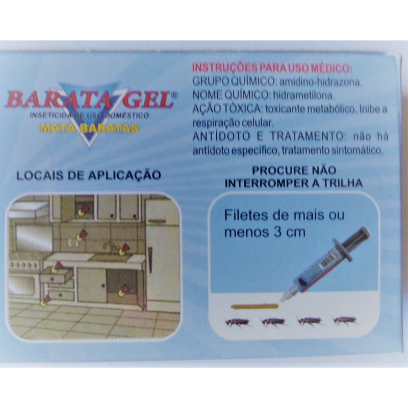 Kit 3 ou Kit 5 Seringas Gel Mata Baratas Caseiras Baratagel 10g