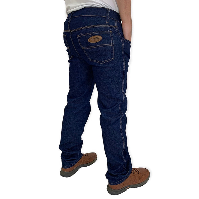 Calça Jeans Masculina Tradicional Reforçada trabalho Com Elastano Reta Lycra