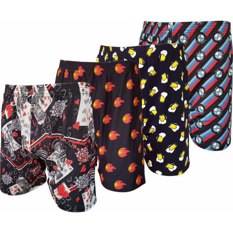 KIT 4 Shorts Samba Cançao Pijama Estampado Masculino Short Dormir