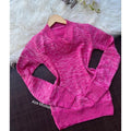 Blusa de frio feminina gola V de tricô suéter casaquinho.