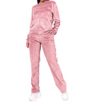 Conjunto Frio Feminino De Veludo Plush Outono Inverno