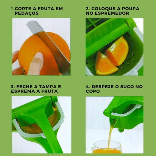 Espremedor De Frutas Manual Facil E Prático Todas Frutas