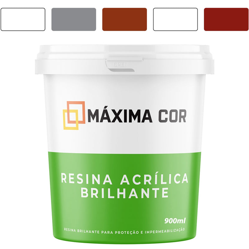 Resina Acrílica Impermeabilizante Maxima Cor Base Água 900ml FRETE GRÁTIS